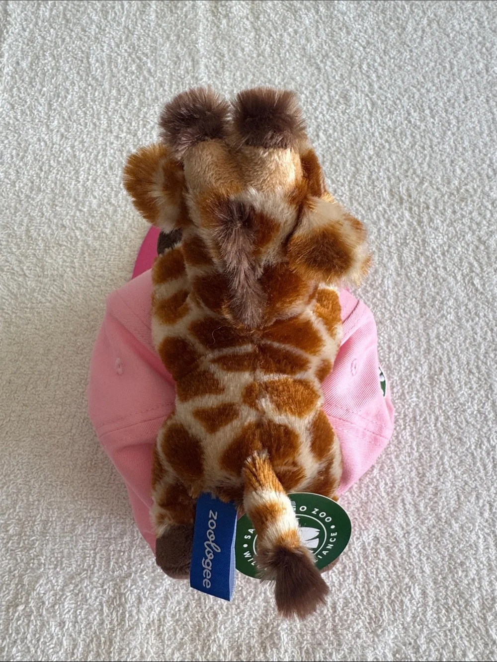 Zoologee San Diego Zoo & Safari Park Pink Plush Giraffe Kids Cap Hat